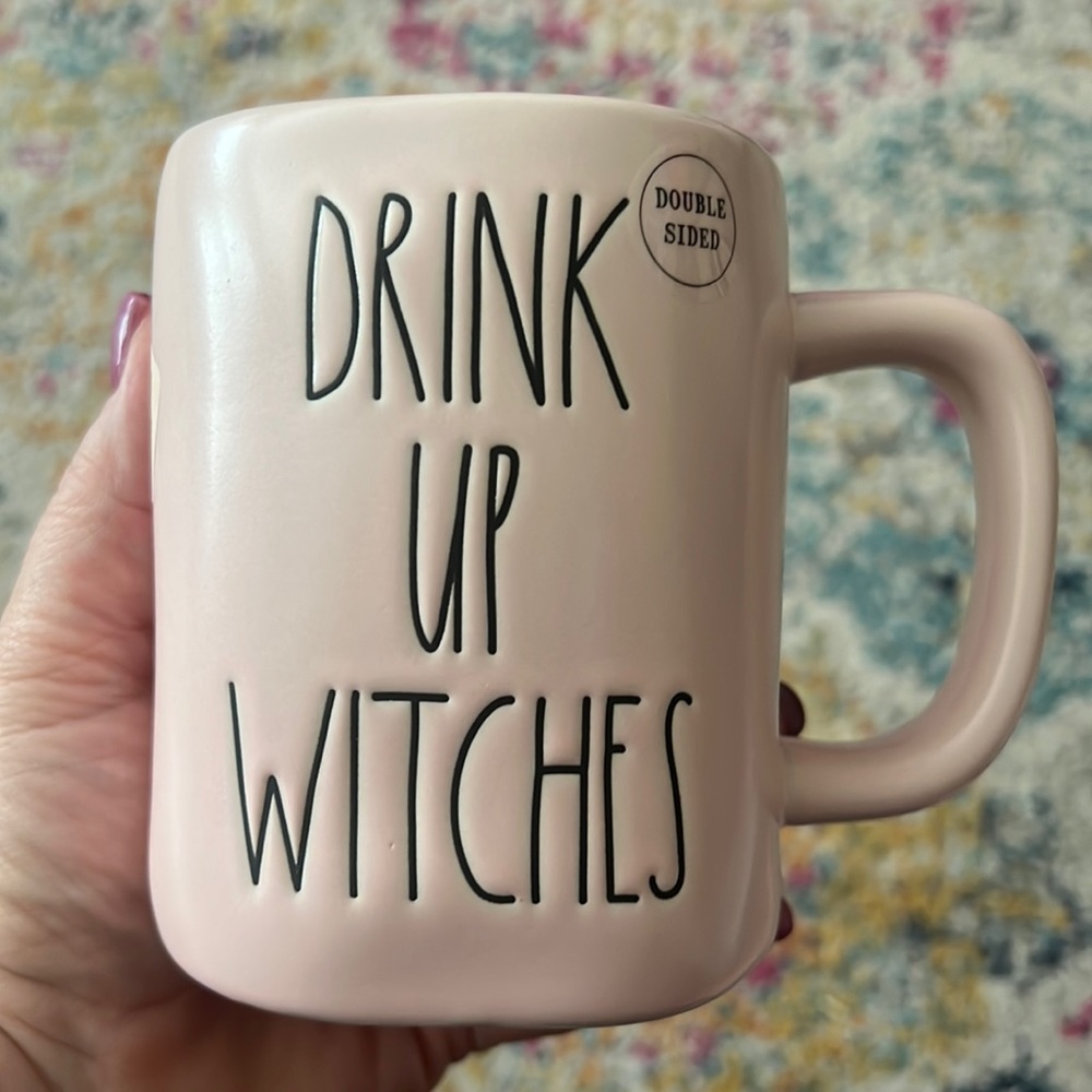 🩷Rae Dunn pink “Drink up Witches” mug! 🧙🏻‍♀️